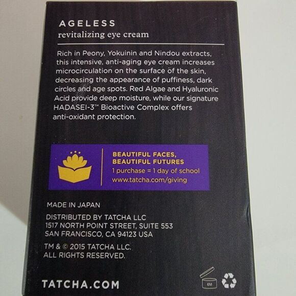 Tatcha Ageless Revitalizing Eye Cream Full Size NEW in Box - Picture 10 of 12